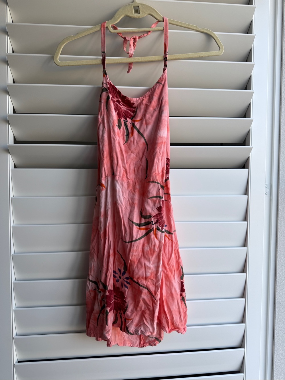Bahamas Mama Vintage Women's Pink Floral Sundress - Lightweight Halter